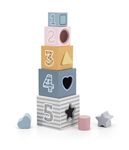 The Original Toy Company PolarB Viga Wood Toy - Nesting   Stacking Blocks