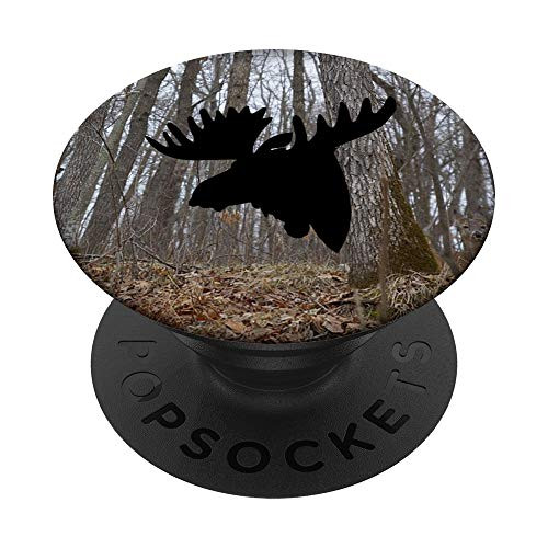 Hunting Moose Head Silhouette Camouflage Phone Kickstand PopSockets Grip and Stand for Phones and Tablets