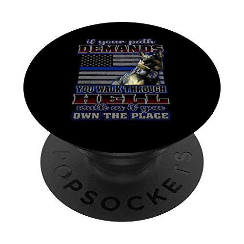 K 9 Dog Costume Police Handler Thin Blue Line Police Academy PopSockets Grip and Stand for Phones and Tablets