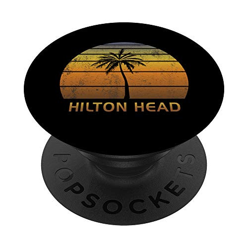Hilton Head Retro Vacation Souvenir PopSockets Grip and Stand for Phones and Tablets
