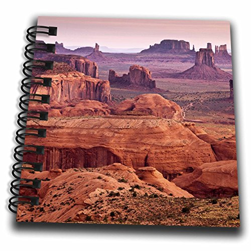 3D Rose Arizona - Monument Valley Navajo Tribal Park - View from Hunts Mesa Mini Notepad 4 x 4