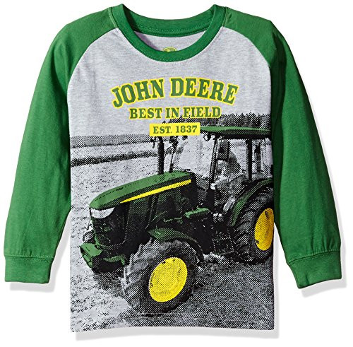 John Deere Boys Little Long Sleeve Raglan Tee Grey 6