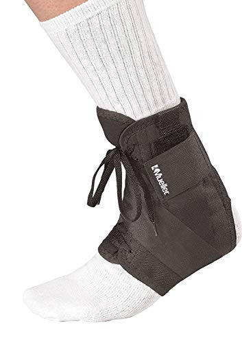Mueller New Soft Ankle Brace with Straps Black X-Large Womens 12-14 Mens 13-15