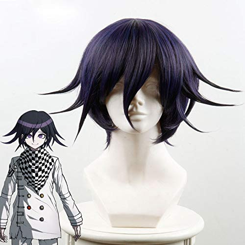 MUZI WIG Anime Cosplay Wig for Kokichi Ouma Wig with Free Wig Cap MUZI WIG Anime Cosplay Wig for Kokichi Ouma Wig with Free Wig Cap