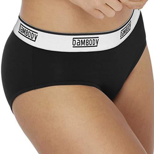 Absorbent Hipster Sporty Period Panties  Protective Active Wear Underwear XX-LARGE SINGLE PACK BLACK