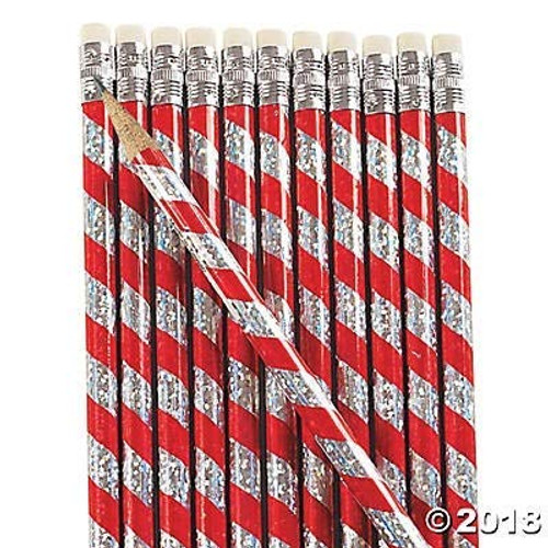 48 Christmas Prism Candy Cane Pencils~Stocking Stuffers~ClassroomTeacher Supplies~Student Incentives~Gifts
