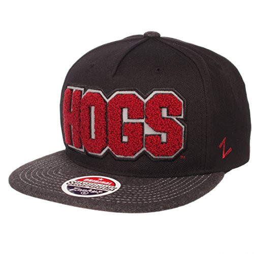 NCAA Zephyr Arkansas Razorbacks Mens Jock Snapback Hat Adjustable GrayTeam Color NCAA Zephyr Arkansas Razorbacks Mens Jock Snapback Hat Adjustable GrayTeam Color