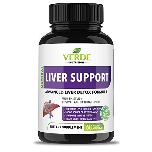 All Natural Herbal Liver Support Supplement Cleanse and Detox  Liver Aid Liver Health Liver Detoxifier Regenerator  Advanced   Fast-Acting Milk Thistle Extract Ginger   Turmeric Formula