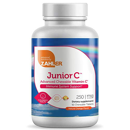 Zahler Junior C Chewable Vitamin C Great Tasting Vitamin C for Kids Certified Kosher 90 Chewable Tablets Zahler Junior C Chewable Vitamin C Great Tasting Vitamin C for Kids Certified Kosher 90 Chewable Tablets