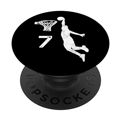 7 Number 7 - Basketball Gifts for Men Boys Teens Black PopSockets PopGrip Swappable Grip for Phones Tablets 7 Number 7 - Basketball Gifts for Men Boys Teens Black PopSockets PopGrip Swappable Grip for Phones Tablets
