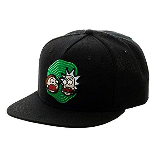 RICK AND MORTY Portal Adult Black Snapback Cap Hat