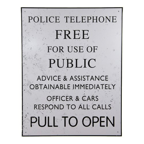 Rabbit Tanaka Doctor Who Tardis Police Box Tin Sign Rabbit Tanaka Doctor Who Tardis Police Box Tin Sign