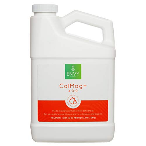 ENVY CalMag Fe Quart 4-0-0 Blended with no Calcium Chloride  Professional Grade Calcium Magnesium and Iron Liquid Plant Food for Hydroponics   Soil