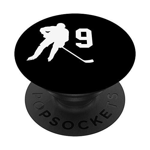 Number 9 9 Hockey Gifts for Men Boys Teens Women PopSockets PopGrip Swappable Grip for Phones Tablets Number 9 9 Hockey Gifts for Men Boys Teens Women PopSockets PopGrip Swappable Grip for Phones Tablets