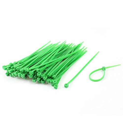 Uxcell Self Locking Cable Ties Wire Cord Strap, 3mm x 100mm, 100 Pcs, Green