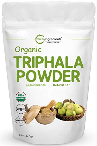 USDA Organic Triphala Powder 8 Ounce Organic Formula of Amla Haritaki   Bibhitaki Pure Triphala Supplement Strongly Supports Diet Control and Fat Burn No GMOs and Vegan Friendly