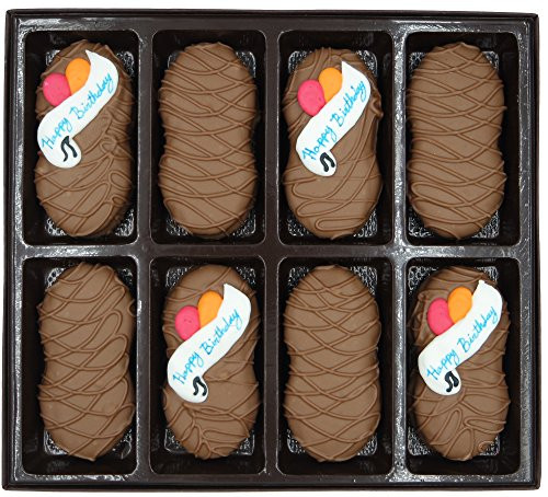 Philadelphia Candies Milk Chocolate Covered Nutter Butter Cookies Happy Birthday Gift Net Wt 8 oz