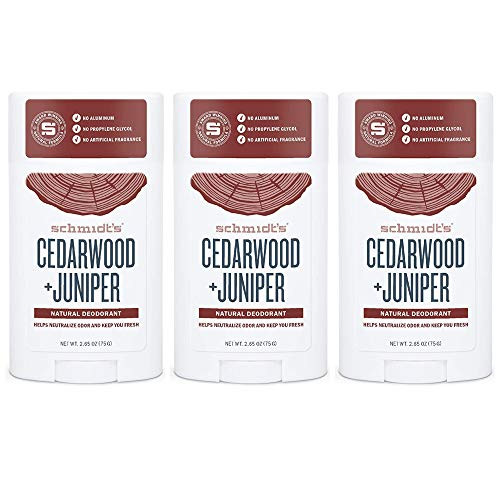 Schmidts Natural Deodorant Cedarwood  Juniper 2_65 Oz 3 Pack