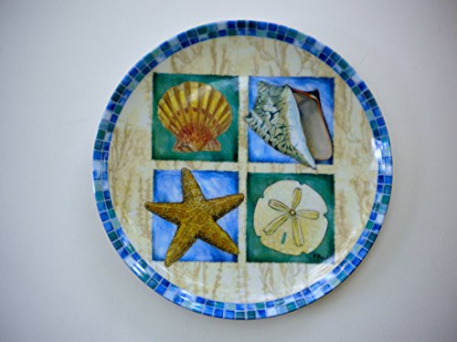 8 Welcome to the Beach Melamine Plastic Salad Plates Set of Two