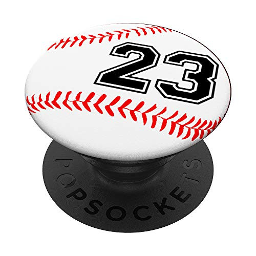 Baseball Jersey Number 23 Twenty Three No 23 Game Play Fun PopSockets PopGrip Swappable Grip for Phones Tablets Baseball Jersey Number 23 Twenty Three No 23 Game Play Fun PopSockets PopGrip Swappable Grip for Phones Tablets