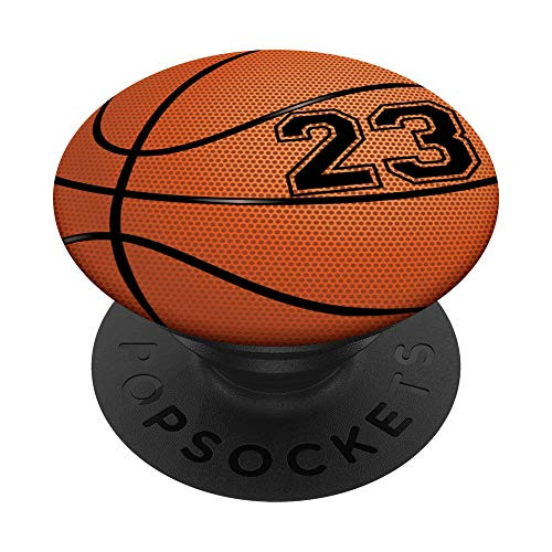 Basketball Jersey Number 23 Twenty Three No 23 Game Ball PopSockets PopGrip Swappable Grip for Phones Tablets Basketball Jersey Number 23 Twenty Three No 23 Game Ball PopSockets PopGrip Swappable Grip for Phones Tablets