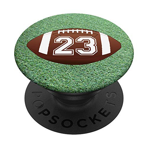 Football Ball Turf Jersey Number Fan 23 Twenty Three No 23 PopSockets Grip and Stand for Phones and Tablets Football Ball Turf Jersey Number Fan 23 Twenty Three No 23 PopSockets Grip and Stand for Phones and Tablets