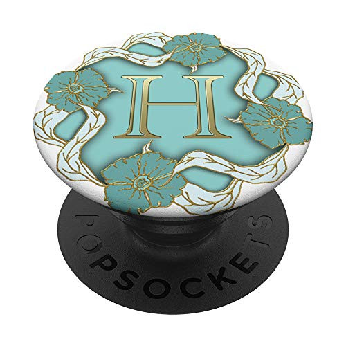H Teal Turquoise Floral Flower Monogram Initial Letter Name PopSockets Grip and Stand for Phones and Tablets H Teal Turquoise Floral Flower Monogram Initial Letter Name PopSockets Grip and Stand for Phones and Tablets