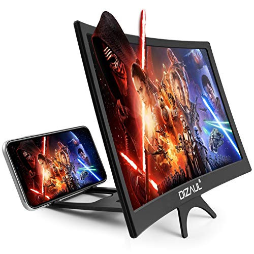 3D Screen Magnifier for Smartphone  Curved HD Mobile Phone Amplifier Screen  Foldable Phone Screen Amplifier  Compatible with Android iPhone and Gaming Devices  12-inch Screen Enlarger