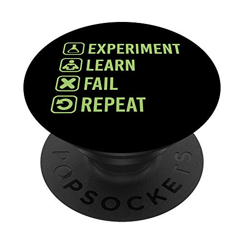 Experiment Learn Fail Repeat Science Nerd Gift PopSockets Grip and Stand for Phones and Tablets