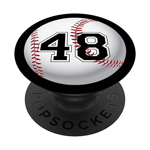 Baseball Player Number 48 Baseball Jersey Gift PopSockets Grip and Stand for Phones and Tablets
