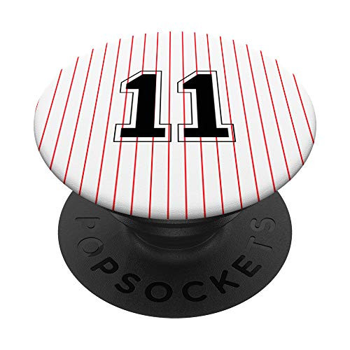 Baseball Jersey Number 11 Baseball Player Gift PopSockets Grip and Stand for Phones and Tablets