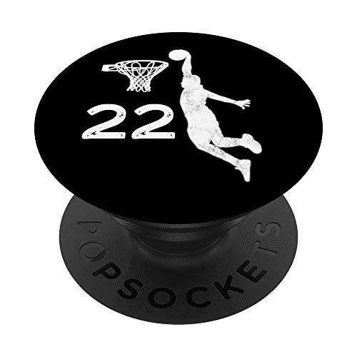 22 Number 22 - Basketball Gifts for Men Boys Teens Black PopSockets PopGrip Swappable Grip for Phones Tablets 22 Number 22 - Basketball Gifts for Men Boys Teens Black PopSockets PopGrip Swappable Grip for Phones Tablets