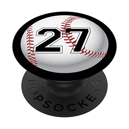 Baseball Player Number 27 Baseball Jersey Gift PopSockets Grip and Stand for Phones and Tablets