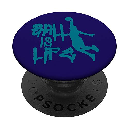 Ball Is Life Basketball Point Guard Team Gift Charlotte Blue PopSockets Grip and Stand for Phones and Tablets