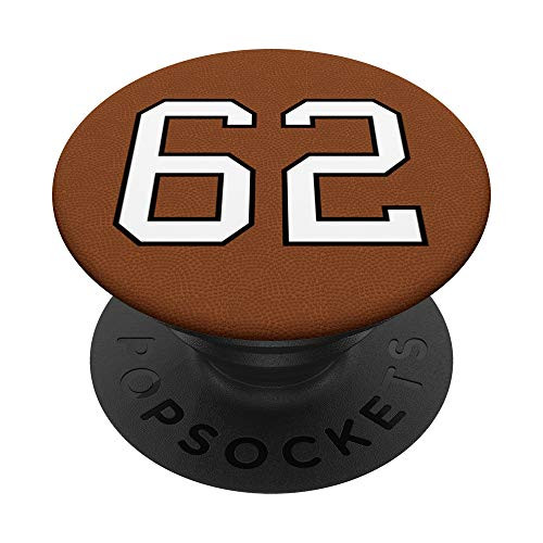 Football Number 62 Jersey Uniform Gift Player Men Boys PopSockets Grip and Stand for Phones and Tablets Football Number 62 Jersey Uniform Gift Player Men Boys PopSockets Grip and Stand for Phones and Tablets