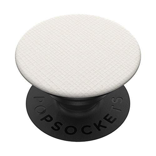 Pure White Matte Gray Blank Plain Solid Color Fabric Look PopSockets Grip and Stand for Phones and Tablets