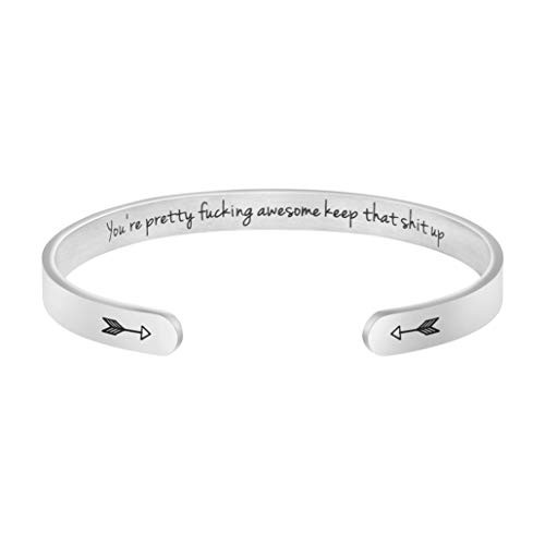 Joycuff Birthday Gifts for Teen Girls Women Sister Daughter Best Friend Wife Girlfriend Inspirational Mantra Cuff Bracelet Encouragement Jewelry Joycuff Birthday Gifts for Teen Girls Women Sister Daughter Best Friend Wife Girlfriend Inspirational Mantra Cuff Bracelet Encouragement Jewelry