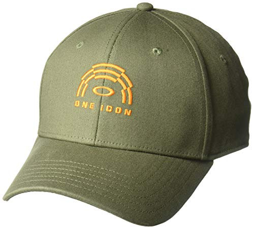 Oakley Mens 6 Panel Logo Hat Dark Brush LXL