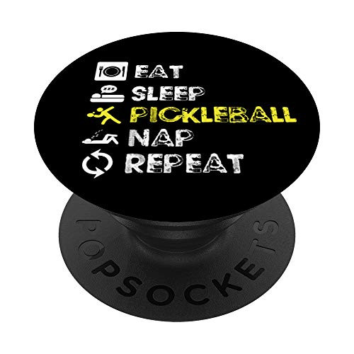 EAT SLEEP PICKLEBALL NAP REPEAT PopSockets Grip and Stand for Phones and Tablets EAT SLEEP PICKLEBALL NAP REPEAT PopSockets Grip and Stand for Phones and Tablets