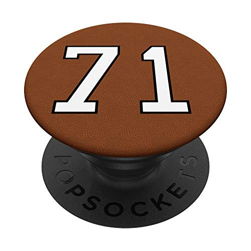 Football Number 71 Jersey Uniform Gift Player Men Boys PopSockets Grip and Stand for Phones and Tablets Football Number 71 Jersey Uniform Gift Player Men Boys PopSockets Grip and Stand for Phones and Tablets
