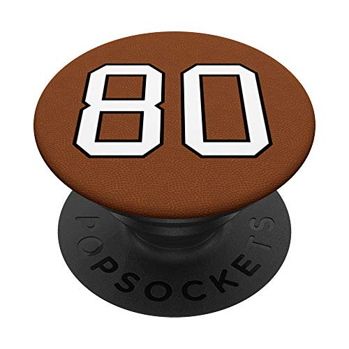 Football Number 80 Jersey Uniform Gift Player Men Boys PopSockets Grip and Stand for Phones and Tablets Football Number 80 Jersey Uniform Gift Player Men Boys PopSockets Grip and Stand for Phones and Tablets