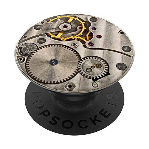 Retro Mechanical Steampunk Watch Gear PopSockets Grip and Stand for Phones and Tablets