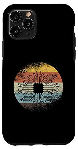 iPhone 11 Pro Circuit Computer Technician Vintage Engineer Tech Gift Case