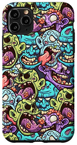 iPhone 11 Pro Max Monster Heads Halloween Scary Zombie Undead Death Evil Gift Case