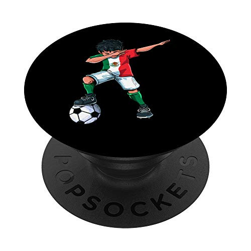 Dabbing Soccer Boy Mexico - Mexican Football Gift for Boys PopSockets Grip and Stand for Phones and Tablets