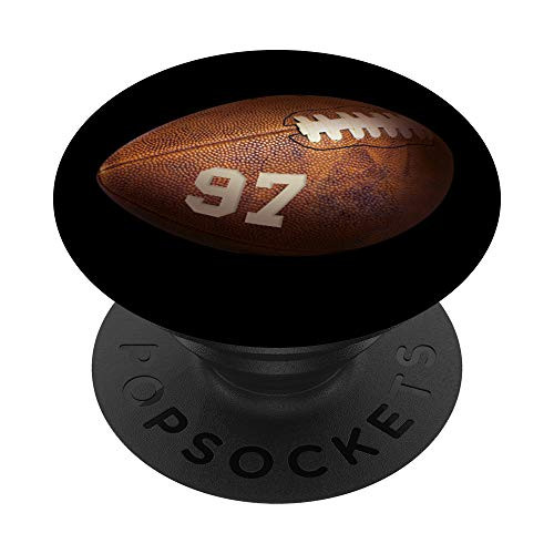 97 Football Number Player Design 97 PopSockets Grip and Stand for Phones and Tablets