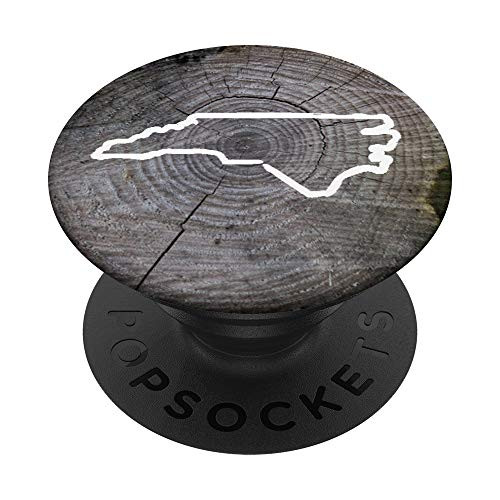 North Carolina Home Forest Tree Gear NC Vintage Map PopSockets PopGrip Swappable Grip for Phones   Tablets