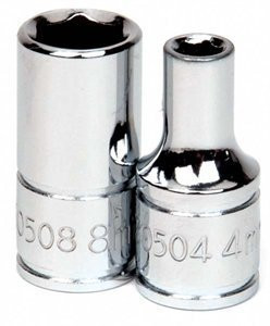 Williams 30504 4mm Shallow 6-Point Socket with 1/4-Inch Drive