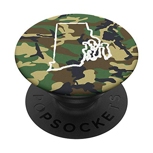 Rhode Island Home Rhode Island Camo Gear RI Vintage Map PopSockets Grip and Stand for Phones and Tablets