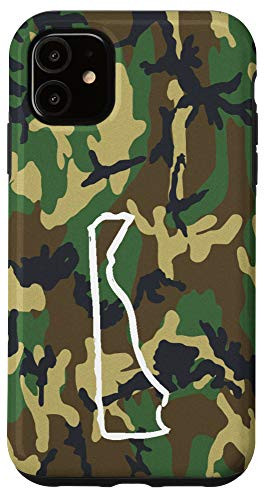 iPhone 11 Delaware Home DE Camo Gear Delaware Vintage Map Case